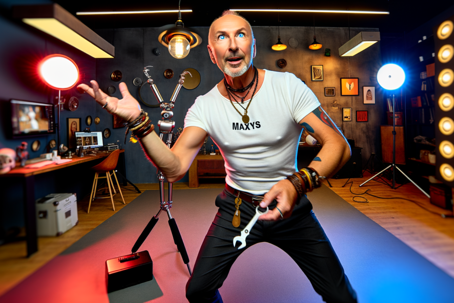 AI and Robotics Integration Barney Dawson, a 60-year-old musician, teaching improvisation to an AI system in a modern lab, blending creativity with technology.