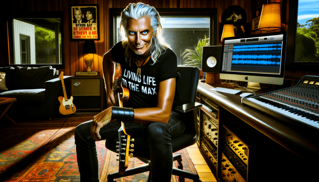 maxys brand barney dawsons digital renaissance maxys image generation test b 250411 0239 max media and entertainment maxys brand barney dawson in byron bay studio bridging classic rock and digital innovation with maxys